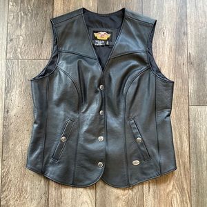 VTG Harley Davidson Leather Vest